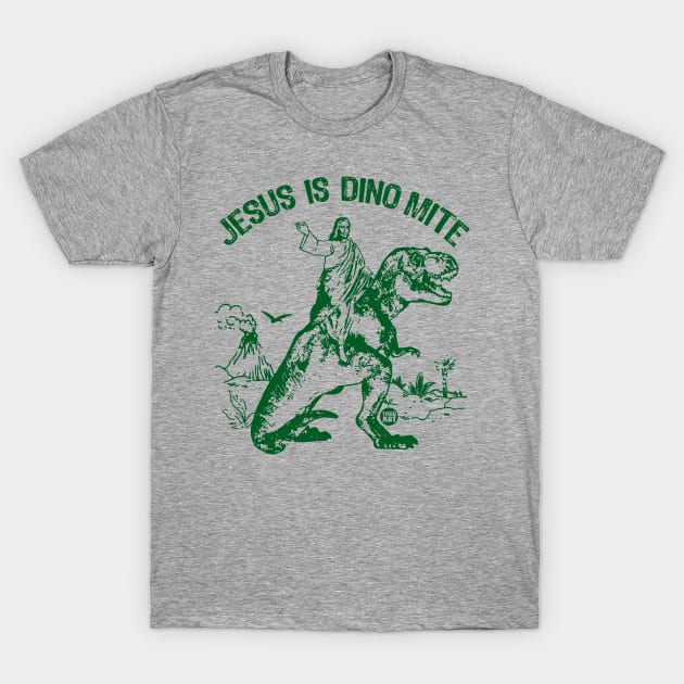 jesus dino mite T-Shirt by toddgoldmanart